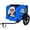 Blue, variant on UPLLX Dog Bike Trailer, Foldable Pet Bicycle Cart w/ Quick Release Wheels & Safety Leash, Blue+Black