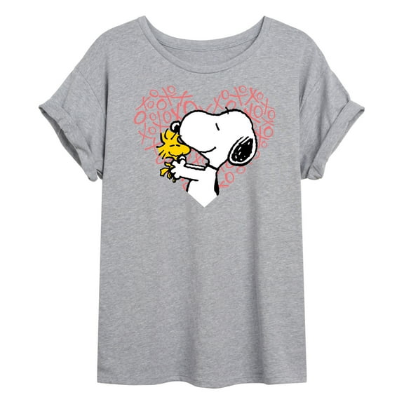 Peanuts - Snoopy Woodstock Xo Heart - Women's Oversized T-Shirt