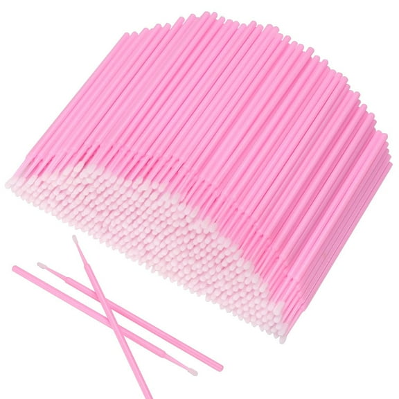 RUseeN 500PCS Cotton Swabs, Disposable Micro Applicators Brush for Makeup and Personal Care Cosmetic Brush, Micro Swabs for Eyelash Extensions, Nails, Eyeliner (Head Diameter: 2.0mm)