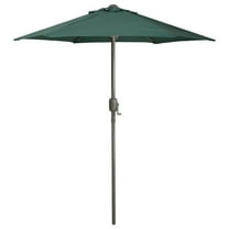 7.5ft Outdoor Patio Market Umbrella with Hand Crank Hunter Green