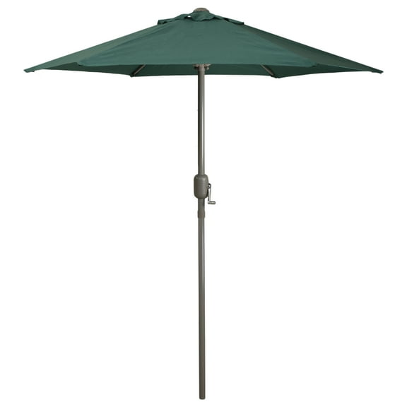 Northlight 6.5' Octagon Outdoor Patio Market Umbrella with Hand Crank - Hunter Green