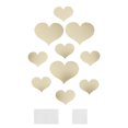 thumbnail image 1 of Crea tu propia decoración artística para el hogar para las paredes de la sala de estar y el dormitorio Pegatinas de espejo con forma de corazón dorado, 1 of 8