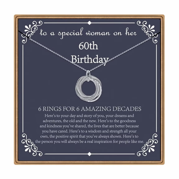 Turandoss Birthday Gifts for Women, Sterling Silver Chain Pendant Necklace, 40th 50th 60th 70th 80th 90th Birthday Gifts for Her Mom Wife