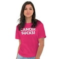thumbnail image 5 of Cancer Sucks Breast Awareness Quote Women's Graphic T Shirt Tees Brisco Brands S, 5 of 6
