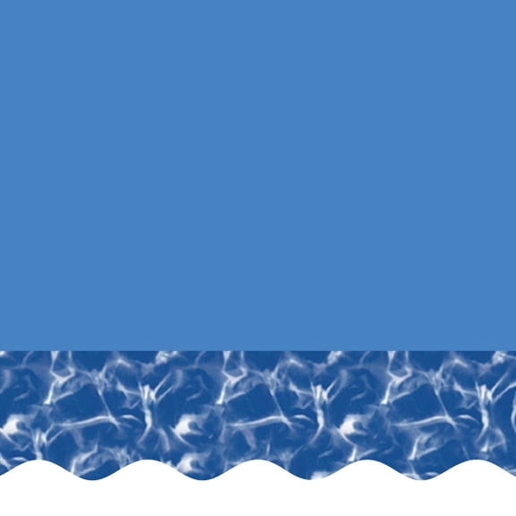 SmartLine 30' Round Swirl Bottom Overlap Above Ground Swimming Pool Liner, 48"/52" Height, 25 Gauge