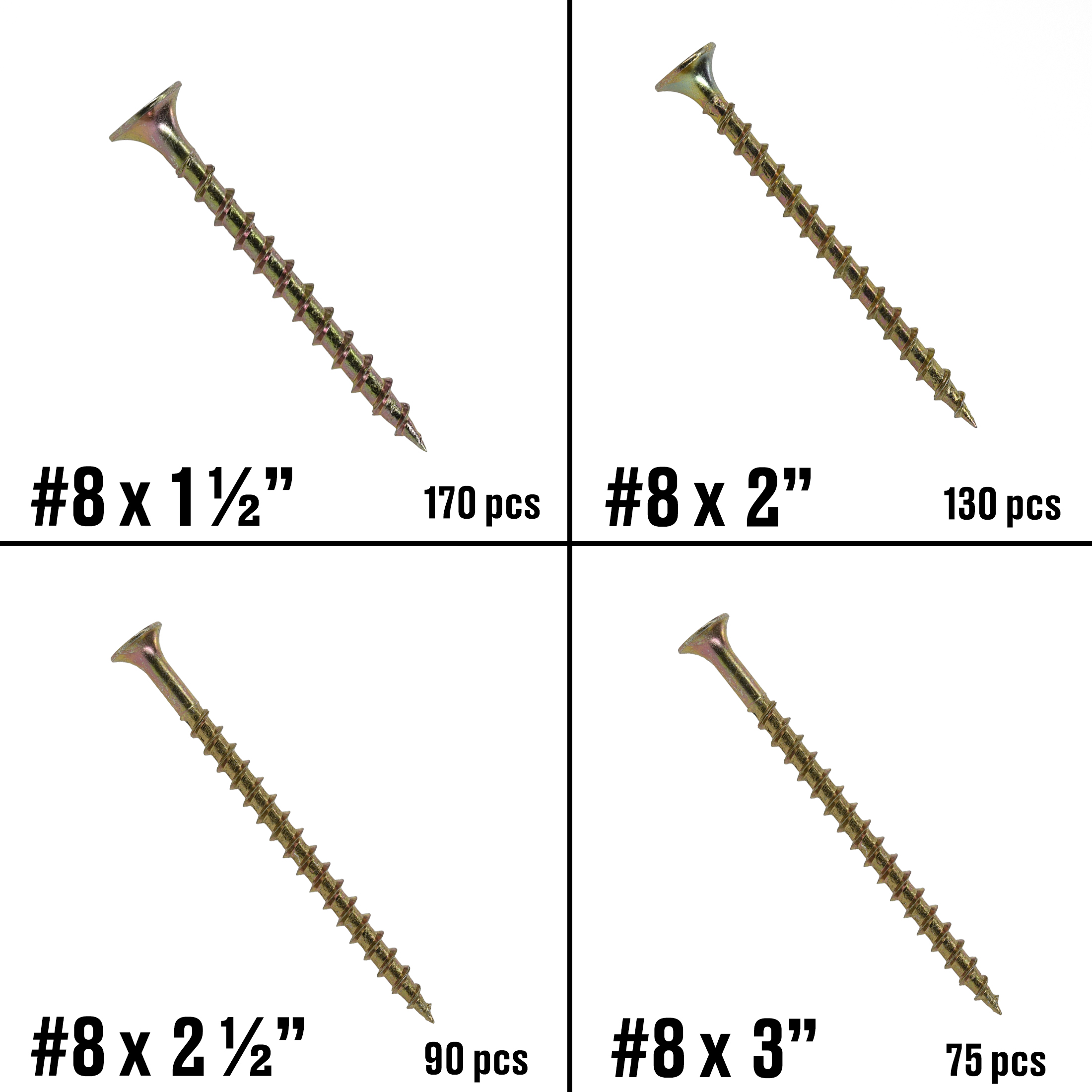 Fas-N-Tite Interior Wood Screws Assortment 465-Pack photo 3