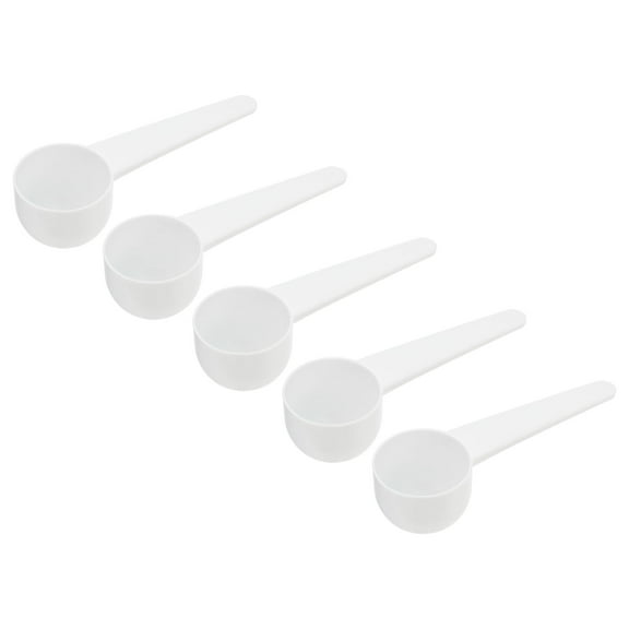 Uxcell Micro Spoons 10 Gram Measuring Scoop Plastic Round Bottom Mini Spoon 15 Pack
