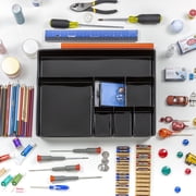 Officemate Deep Drawer Organizer Tray, 8 Compartments, 2 1/4H x 15 1/8W x 11 1/2D, Black