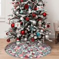 thumbnail image 5 of Picia Daisies Flowers Print Christmas Tree Skirt , Christmas Tree Skirt Ornaments for Merry Christmas Holiday Party Decorations Indoor Outdoor-36", 5 of 7