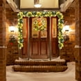 thumbnail image 2 of Gymax 9FT Pre-lit Christmas Decoration Garland Rattan w/ LED Lights Timer, 2 of 10