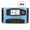 thumbnail image 1 of Controlador de carga solar MPPT 40A con doble puerto USB y pantalla LCD de 12 V y 24 V, 1 of 14