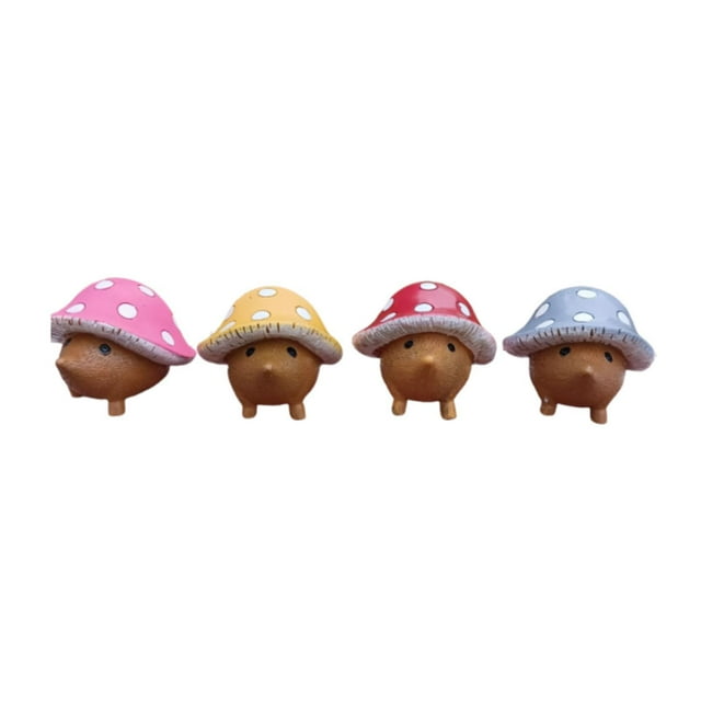 4x Garden Hedgehog Statue Decoración de jardín Craft de arte decorativo Ornamento de resina Figura de animales para fiestas Gabinete para el