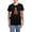 With Blue Strpe Pant, variant on - Bacon Christmas Tree Women's Dark Pajamas - Women's Short Sleeve Print T-Shirt and Pants Dark Cotton Pajama Set