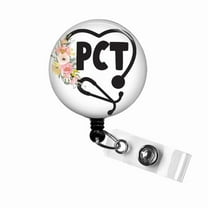 PCT Badge Reel – Patient Care Technician ID Clip, Nurse Badge Holder, Medical Assistant Gift | Scrapheart