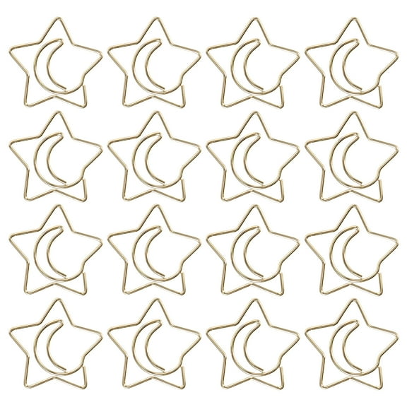 Phlegsive 60pcs Cute Paper Clips Star Shaped Paper Clips Practical Paper Clips Convenient Paper Clips