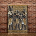 thumbnail image 4 of Impresiones de arte egipcio antiguo negro dorado, carteles 3D, Faraón y sus maidines, pintura de pared de lienzo para habitación, imágenes decorativas, 4 of 4