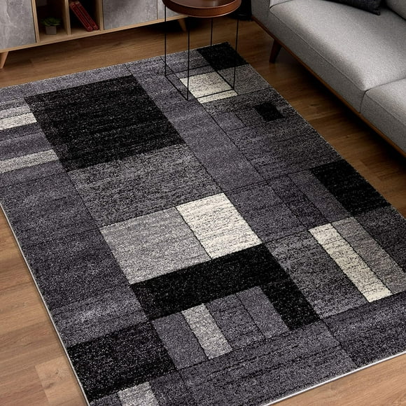 eRug Outlet Tapis Moderne Abstrait Gris