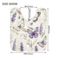 thumbnail image 6 of Wobogo Purple Lavender and Butterfly U-Shaped Toilet Bath Mat Set Super Soft Absorbent Quick Dry Memory Foam Non Slip Bathroom Rugs for Tub Shower and Single Sink, 6 of 9
