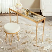 Safavieh Otto 42" Width Ginkgo Leaf Console, Antique Gold Leaf