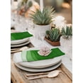 thumbnail image 5 of Ombre Green Waves Cloth Napkins Set of 6 Reusable Dinner Napkins, Abstract Art Gradient Modern Cocktail Napkin Washable Table Napkins for Wedding/Holiday Party/Baby Shower 20"x20", 5 of 7
