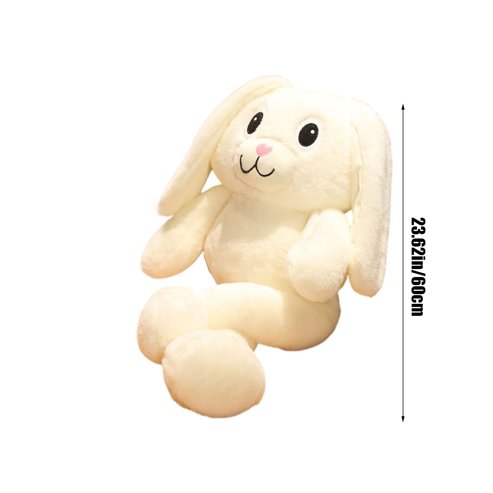 YUNAFFT Bunny Plush Toy,Soft Bunny Rabbit Plush Stuffed Animal Plushie Soft Rabbit Plush Pillow with Pulling Ears Plush Toy Animal Plushie Soft Plush Pillows Stuffed Animals Pillow