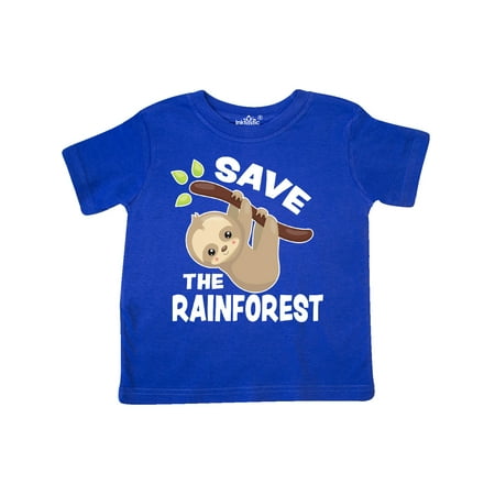 

Inktastic Save the Rainforest with Cute Baby Sloth Gift Toddler Boy or Toddler Girl T-Shirt