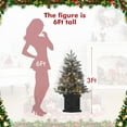 thumbnail image 4 of Ataucjin 3 FT Christmas Tree，Pre-Lit Christmas Tree with 78 Battery-Operated Warm White Lights, Artificial Christmas Tree with Potted Base, 4 of 8