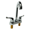 thumbnail image 1 of Llave Mezcladora Para Lavabo 4p Acero Inoxidable Cuello Curvo, 1 of 4