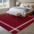 thumbnail image 4 of Pure Red Wine Area Rug 5x7 FT, Non Slip Bedroom Throw Carpet, Simple Solid Color Washable Soft Floor Carpet Non-Shedding Rug for Dining Room Bedside Classroom Desk, 4 of 9