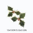 thumbnail image 4 of 10 Pcs Artificial Holly Berries, 5.12 inch Faux Berries Holly Leaves, Fake Berries with Green Leaves Christmas Tree Wreath Decor and Gift Box Warp, 4 of 6