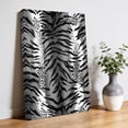 Black And White Leopard Canvas Wall Art for Living Room, Abstract ...