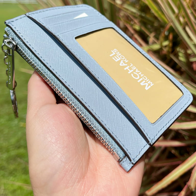 Wavy Zip Card Case With Keyring