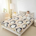 thumbnail image 4 of Manfei Cute Penguin Print Bed Sheets, Kawaii Cartoon Wildlife King Sheets, Teen Boy Girl Kid Sheet Set, Breathable Home Decor, 4pcs, 4 of 7