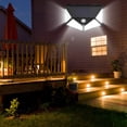 thumbnail image 3 of Lámpara de pared Solar de cuatro lados para exteriores, 100LED, impermeable, inducción infrarroja del cuerpo humano, 2 uds., 3 of 8