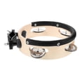 thumbnail image 1 of Wood and Metal Tambourine for Drum Set with Easy Installation and Versatile Sound 10.5 inches, 1 of 4
