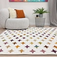 thumbnail image 3 of Alfa Rich 7x10 Moroccan White Area Rugs for Living Room Bedroom Decor Washable Cotton Pet Friendly, 3 of 5