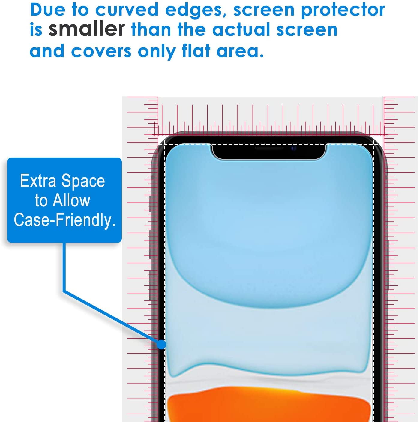 JETech Protector de pantalla para iPhone 11 y iPhone XR, 6.1 pulgadas,  película de vidrio templado, paquete de 2