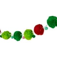 thumbnail image 5 of Northlight Pom Pom Christmas Garland - 4' x 2" - Green and Red - Unlit, 5 of 7