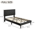 thumbnail image 2 of TOBILI Light Blue Wood Frame Full Platform Bed, 2 of 9