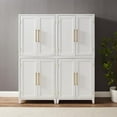 thumbnail image 3 of Crosley Furniture Roarke Wood Kitchen Pantry Storage Cabinet in White (Set of 2), 3 of 15