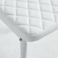 thumbnail image 3 of Modern Dining Chair Set of Six White PU Fireproof Leather Restaurant Design, 3 of 5