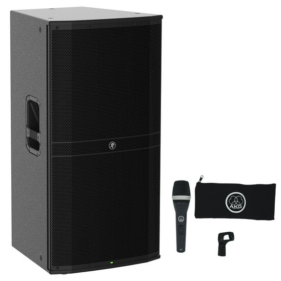 Mackie DRM315 2300 Watt 15" 3-way Professional Powered DJ PA Speaker AKG D5S Mic