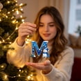 thumbnail image 6 of QISIWOLE Blue Christmas M-Letter Ornaments with Snowman Design, 3.15 Plastic Initial Alphabet Hanging Ornament, Personalized Gift for Christmas Tree Indoor Home Decor, 6 of 7