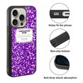 thumbnail image 2 of WIRESTER Shockproof Soft Rubber Cover Case for Apple iPhone 16 Pro 6.3" 2024, Purple Composition Book, 2 of 5
