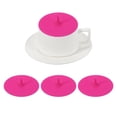 thumbnail image 1 of 3Pcs Tapas de Taza de Silicona, Tapas Universales en Forma de Gota de 3.94" Reutilizables para Bebidas Calientes y Frías para Tazas de Té, Tazas de Café, Rojo Rosa, 1 of 7