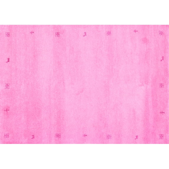 Ahgly Company Indoor Rectangle Abstract Pink Contemporary Area Rugs, 2' x 3'