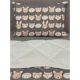thumbnail image 3 of Woodsy Comforter & Sham Bedding Set, Pastel Colored Sleeping Animal Heads in Stripes Dots and Dashes, 3 pcs Duvet Set Microfiber Filling Quilt, 5 Sizes, Grey Peach, by Ambesonne, 3 of 4