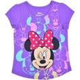 thumbnail image 5 of Disney Girl's Minnie Mouse 4 Pack Short Sleeves Tee Shirt Set, Fashionable Bundle for Kids, 5 of 9
