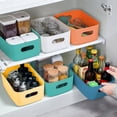 thumbnail image 3 of Nvzi Plastic Storage Bins and Baskets for Efficient Home Classroom Organization - Small Containers in Multiple Colors for Kitchen, Cupboard box, and Bathroom Organizer on Shelves and Tubs, 3 of 5