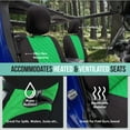 thumbnail image 2 of For Jeep Wrangler JL 2DR 2018-2023 FH Group Neoprene Custom Fit Car Seat Covers Rear Set - Green, 2 of 3